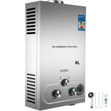 VEVOR 6L 8L 10L 12L 16L 18L LPG Draagbare Directe Waterverwarmer Propaan Gas LPG Wandgemonteerde Tankloze Waterverwarmer Digitale Display