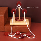 Wooden Unlock Decompression Toys Luban Lock Brain Teaser Unloop Toys Threading Rope Loop Puzzle Educational Game for Adults Kids