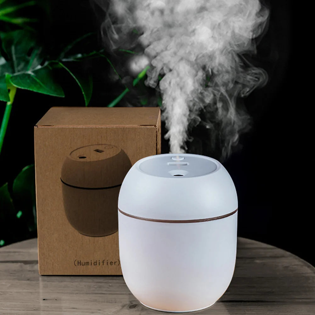 Difusor de Aceites Esenciales Aroma Humidificador de Aire Mini USB para Hogar y Coche Difusor Ultrasónico Silencioso con Lámpara LED de Colores