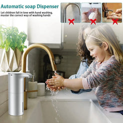 Soap Dispenser Automatic - Touchless USB Rechargeable Electric Foam Soap Dispenser Adjustable Waterproof 450 ML