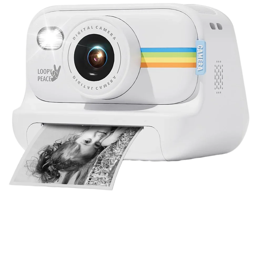 Appareil photo instantané pour enfants Objectif HD Écran 2,0 pouces Zoom avec 32 Go Cadeaux d'anniversaire pour enfants Festival Voyage Selfie Appareil photo numérique Jouets