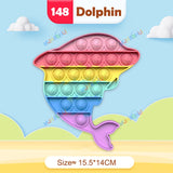 Jouets sensoriels interactifs pour enfants, jouets anti-stress à bulles Rainbow Pop Push Fidget pour adultes, enfants et besoins spéciaux