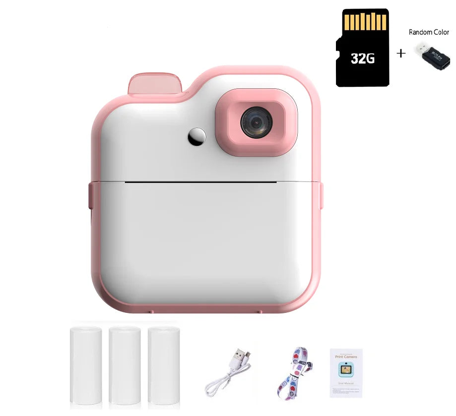 Cámara térmica para niños con impresión instantánea de fotos Cámara digital HD 1080P Juguetes de cámara para interacción entre padres e hijos Regalos de juguetes