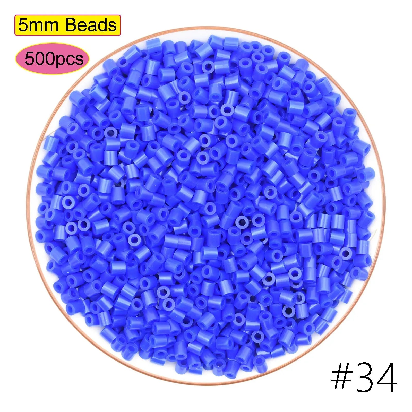 2024 New Kids DIY Craft Handmade Toy Gift Prize Box Plastic 5mm 57 Colors Ironing Bead Fuse Hama Perler Beads in Bulk for School