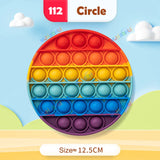 Jouets sensoriels interactifs pour enfants, jouets anti-stress à bulles Rainbow Pop Push Fidget pour adultes, enfants et besoins spéciaux