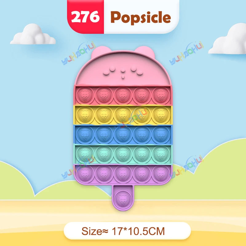 Jouets sensoriels interactifs pour enfants, jouets anti-stress à bulles Rainbow Pop Push Fidget pour adultes, enfants et besoins spéciaux