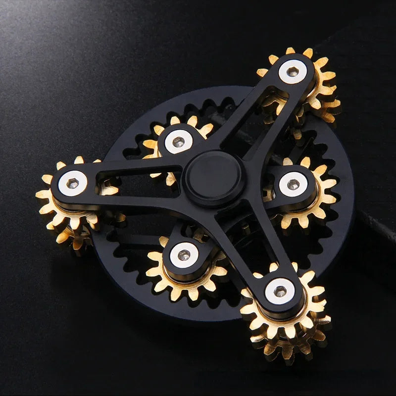 EDC 9 Vitesses Hand Spinner en Métal Haute Qualité Cuivre Fidget Spinner Alliage d'Aluminium Spinners Acier Inoxydable Roulement R188 Jouet pour Adultes