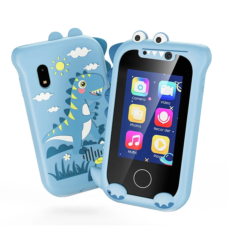 Téléphone intelligent pour enfants Jouets caméra Écran tactile Licorne Mobile bébé Lecteur MP3 Appareil photo numérique Jouets éducatifs pour filles garçons âge 3-8 ans