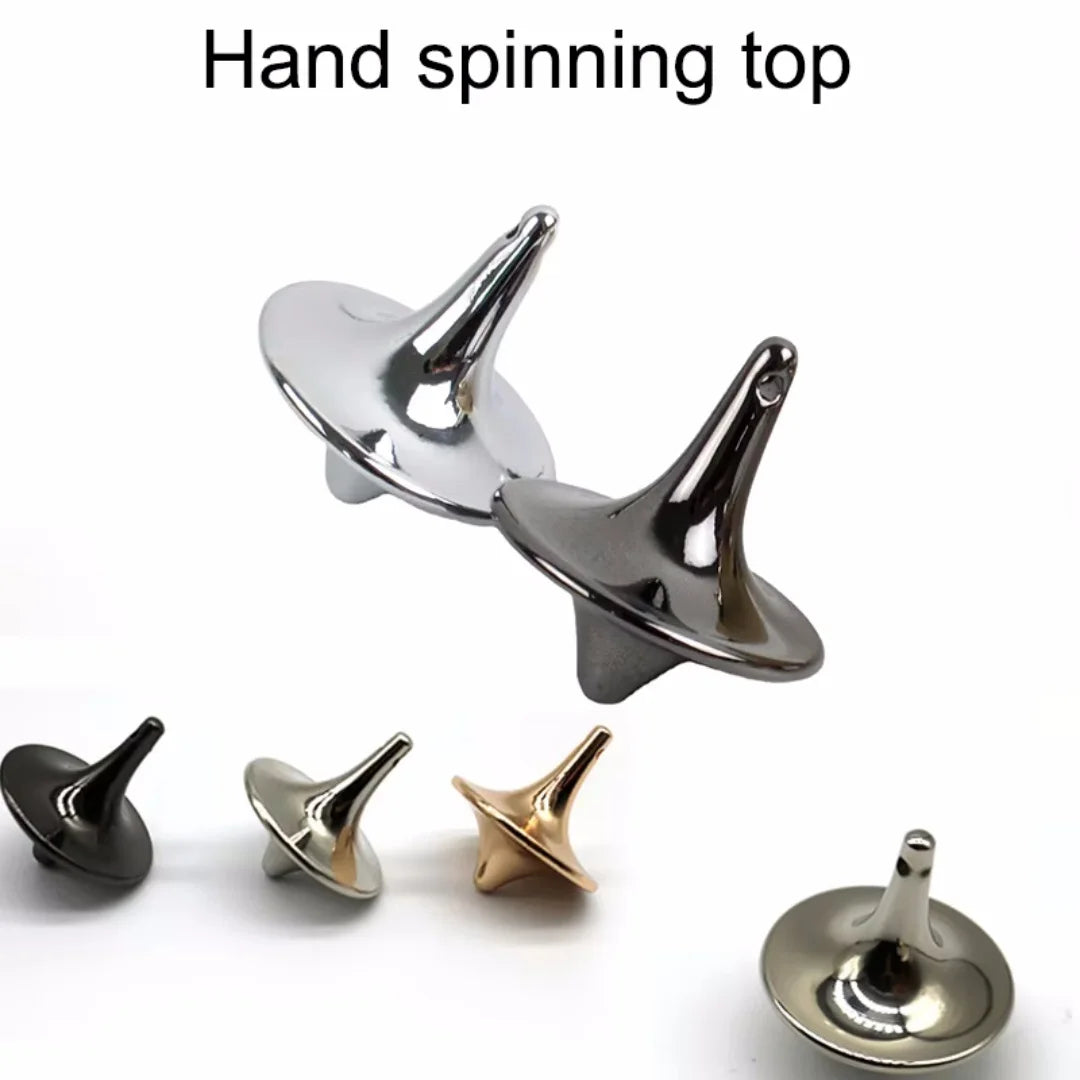 High - End EDC Stress Reliever: Portable Precision Metal Turntable Top, Zinc Alloy, Vintage Totem, Perfect Balance for Your Desk