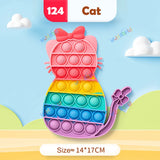 Jouets sensoriels interactifs pour enfants, jouets anti-stress à bulles Rainbow Pop Push Fidget pour adultes, enfants et besoins spéciaux