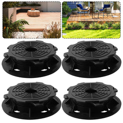 4pcs Height-adjustable Floor Balance Support Pedestal Bearing Decking Boards Slab Bearing Terrace Bearing Weatherproof Tools