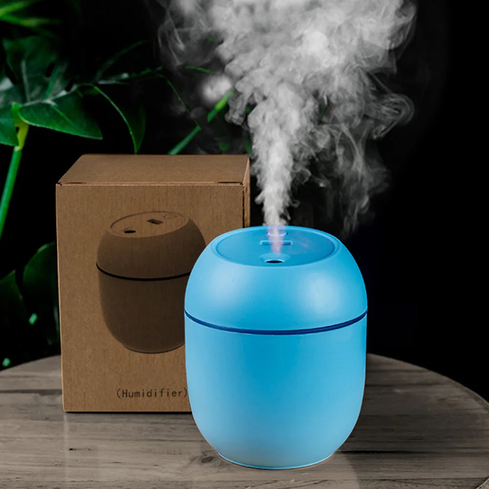 Difusor de Aceites Esenciales Aroma Humidificador de Aire Mini USB para Hogar y Coche Difusor Ultrasónico Silencioso con Lámpara LED de Colores