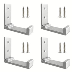 4pcs Heavy-Duty Aluminum Alloy Folding Coat Hooks - Wall Mounted, Rust Resistant Folding Hooks for Hanging Coats Towels Hats Bag