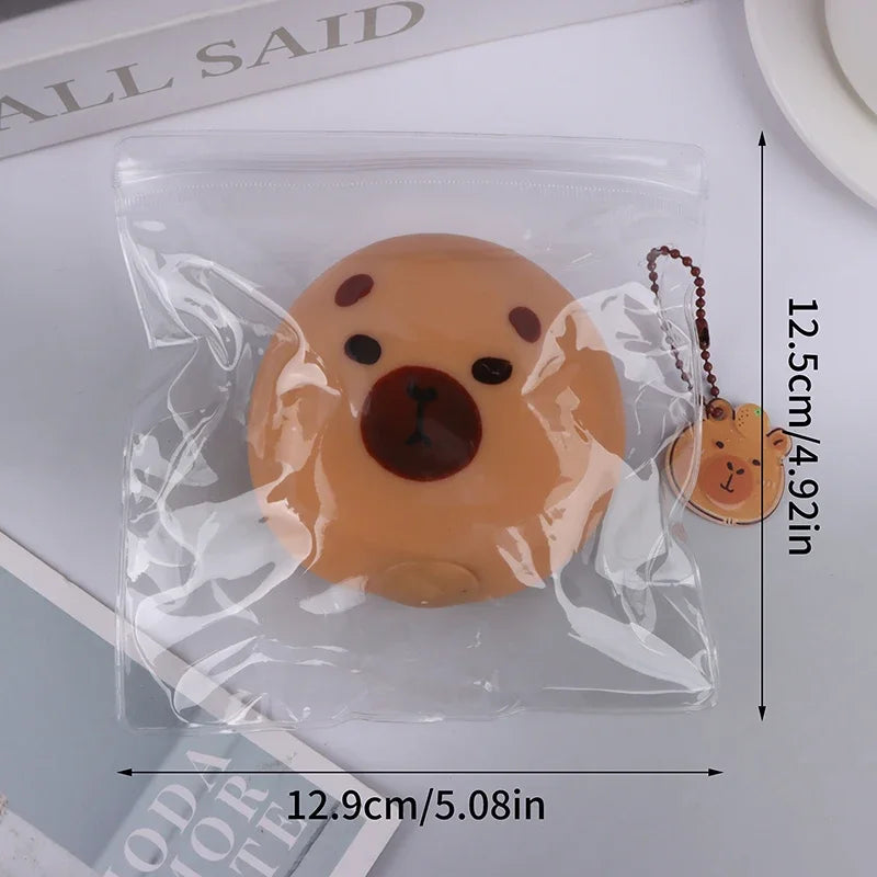 Jouet Squishy Capybara Rebond Lent Mignon Ours Brun Jouet Sensoriel Anti-Stress pour Enfants Adultes Cadeau de Décompression