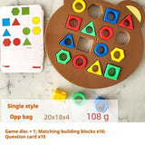 Juguetes de rompecabezas de emparejamiento geométrico Entrenamiento mental infantil pares geométricos para juegos de mesa padres e hijos