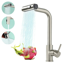 Baokemo stainless steel pull down water tap Single Handle sink three-in-one Hot And Cold kitchen faucet