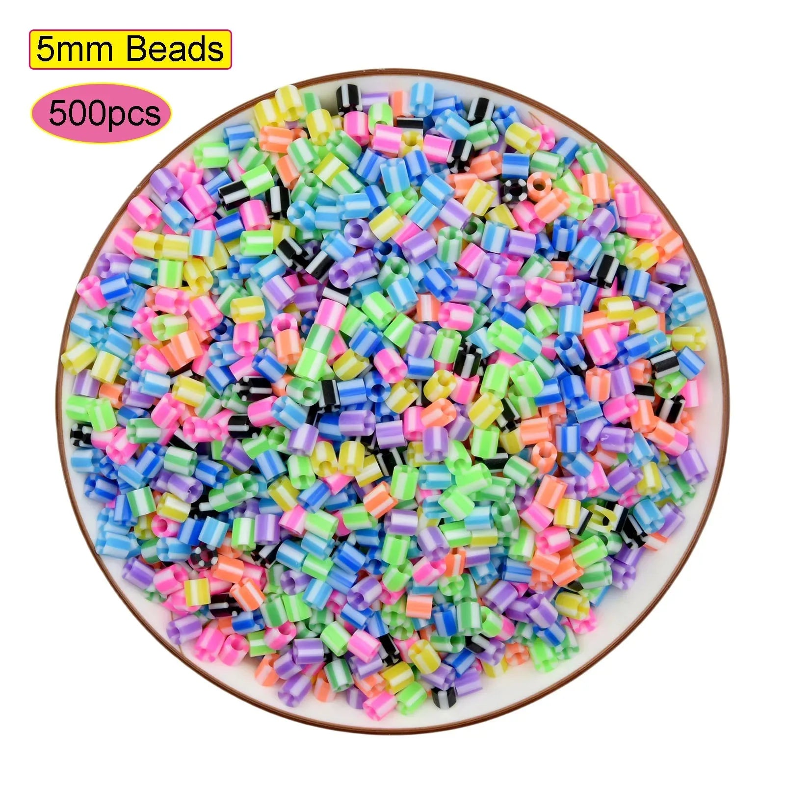 2024 New Kids DIY Craft Handmade Toy Gift Prize Box Plastic 5mm 57 Colors Ironing Bead Fuse Hama Perler Beads in Bulk for School