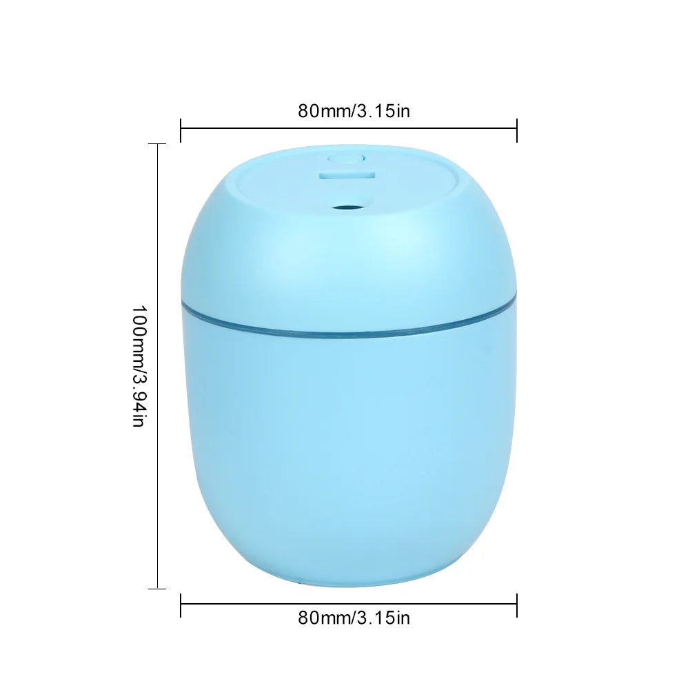 Diffuseur d'huile essentielle USB Mini Air Humidificateur Aroma pour maison et voiture, diffuseur à ultrasons silencieux avec lampe LED colorée