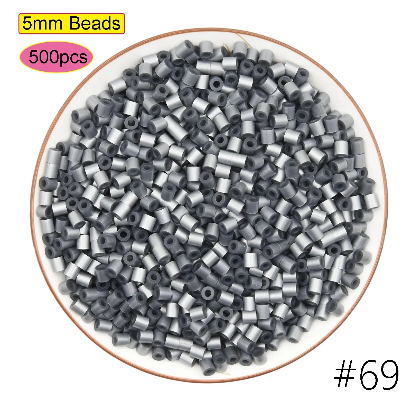 2024 New Kids DIY Craft Handmade Toy Gift Prize Box Plastic 5mm 57 Colors Ironing Bead Fuse Hama Perler Beads in Bulk for School