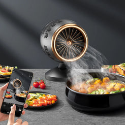 Desktop Range Hood Low Noise Portable Range Hood Height Angle Adjustment Extractor Hood for Indoor BBQ Hot Pot