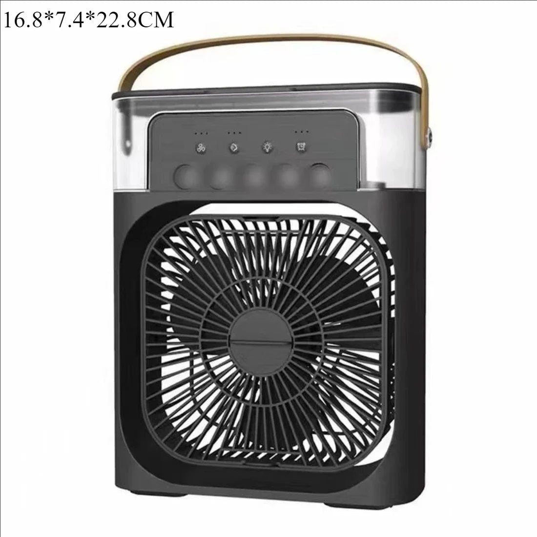2025 Nuevo Ventilador de Escritorio Portátil Tres en Uno Aire Acondicionado Enfriador de Aire Pequeño para el Hogar Luz Nocturna LED Humidificador Ventilador para el Hogar