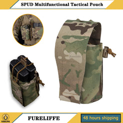 Multi-Purpose SPUD Pouch Soft Gun Adjust Elastic Rope 762 556 Magazine Stand Radio GP Bag Fit Tactical Belt,MOLLE Vest,Chest Rig
