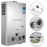 VEVOR 6L 8L 10L 12L 16L 18L LPG Draagbare Directe Waterverwarmer Propaan Gas LPG Wandgemonteerde Tankloze Waterverwarmer Digitale Display