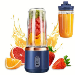1 portable juicer, 304 stainless steel blades, dual cup design, used for mixers, kitchen use, outdoor camping, easy to clean