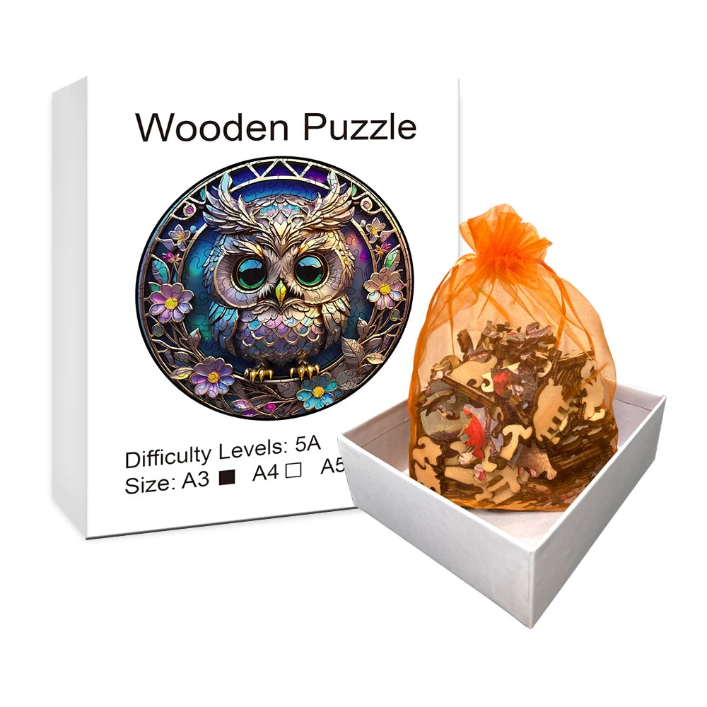 Circular colored wooden puzzle - Irregular shaped wooden puzzle - High difficulty puzzle - Puzzle toys - Exquisite birthday gift