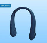2024 Ventilador Mini Nuevo de Cuello Montado 1200mAh Portátil Sin Aspas Recargable Enfriador de Aire de Cuello Ventilador Deportivo Mini de Verano de 3 Velocidades para Exterior