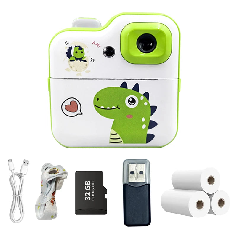 Cámara térmica para niños con impresión instantánea de fotos Cámara digital HD 1080P Juguetes de cámara para interacción entre padres e hijos Regalos de juguetes