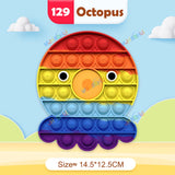 Jouets sensoriels interactifs pour enfants, jouets anti-stress à bulles Rainbow Pop Push Fidget pour adultes, enfants et besoins spéciaux
