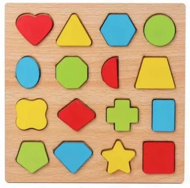 Puzzle en bois Montessori pour bébé, jouets éducatifs pour enfants, jeu de puzzle 3D en forme d'animaux de dessin animé, tableau d'activités pour enfant de 2 à 3 ans