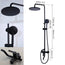 KEMAIDI Matte Black Shower Set Wall Mounted Rainfall Shower Head 3 Way Mixer Adjustable Bathroom Shower Faucet Bathtub Tap