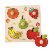 Jouets Montessori pour bébé Puzzles en bois 3D Tableau à gratter à la main pour enfants Puzzle Jouet éducatif précoce d'apprentissage Cognitif sur les fruits