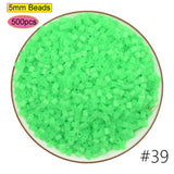 2024 New Kids DIY Craft Handmade Toy Gift Prize Box Plastic 5mm 57 Colors Ironing Bead Fuse Hama Perler Beads in Bulk for School