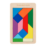 Wooden Board Puzzle Kids Educational Math Tangram Puzzles Game Toys for Adults Children