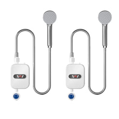 Mini Instant Water Heater Shower Automatic Power-Off 304 Stainless Steel Electric Water Heater Shower Rapid Heating for Bathroom