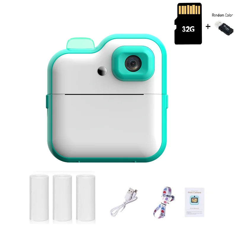 Cámara térmica para niños con impresión instantánea de fotos Cámara digital HD 1080P Juguetes de cámara para interacción entre padres e hijos Regalos de juguetes