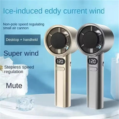 Portable Hand Fan 120 Wind Speeds Mini Bladeless Handheld Fan USB Rechargeable Personal Highspeed Fans Electric Eyelash Fan