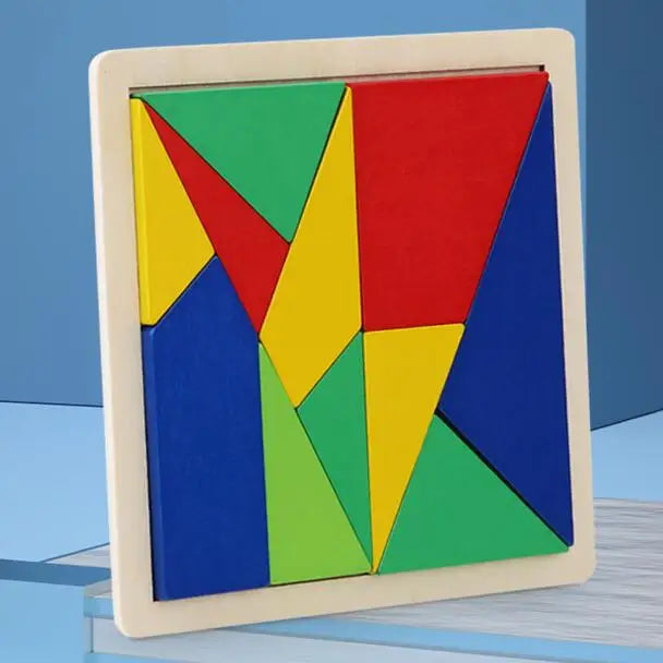 Wooden Board Puzzle Kids Educational Math Tangram Puzzles Game Toys for Adults Children