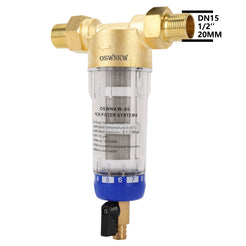 OSWNKW-05 Pre Filter Purifier Whole House Spin Down Sediment Water Filter Central Prefilter System Backwash Stainless Steel Mesh