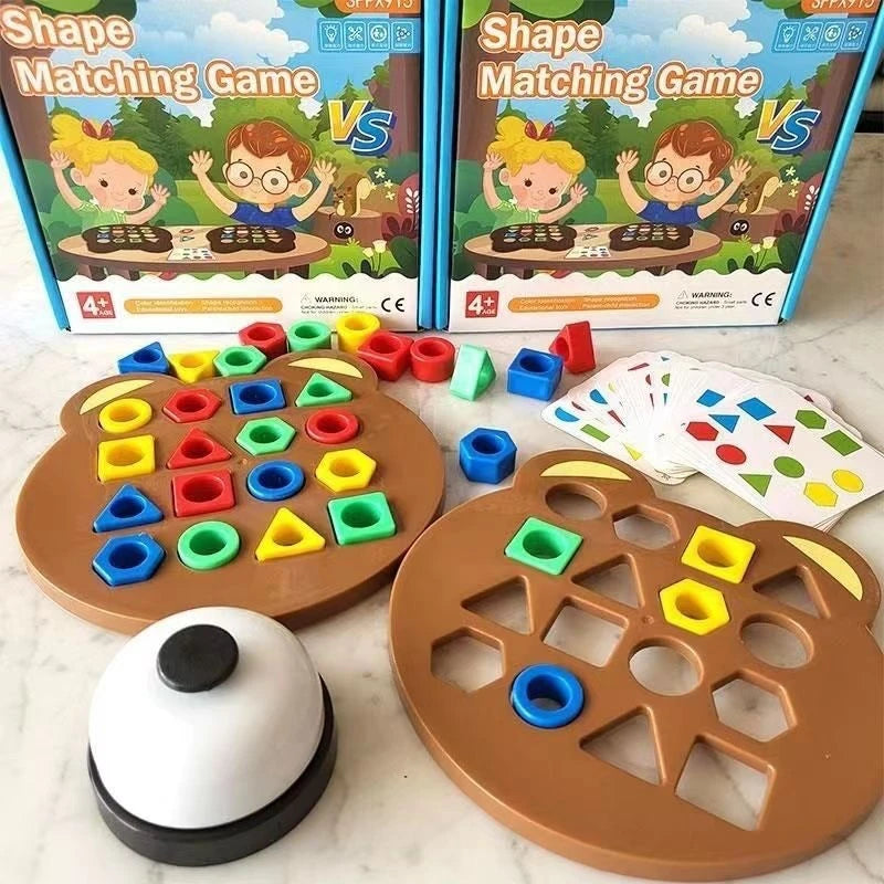Geometric pairing puzzle toys Children's mind training geometric pairing pairs against parent-child board games